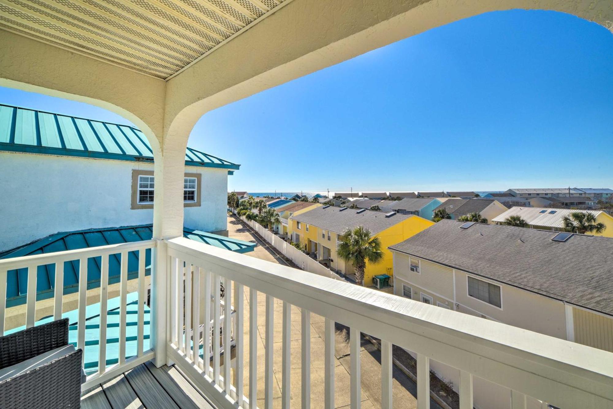 Sunny Pcb Home With Balcony Steps To The Beach! Panama City Beach Exteriör bild